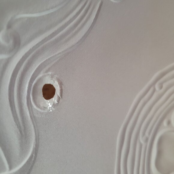 Vintage Frosted Glass Floral Ceiling Light Shade - Picture 7 of 7